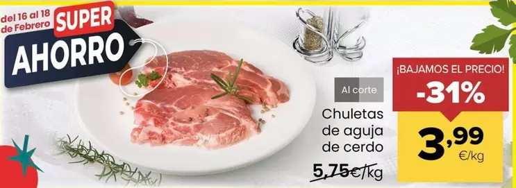 Chuletas De Aguja De Cerdo