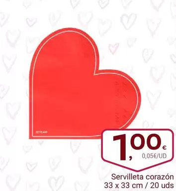 Servilleta Corazon