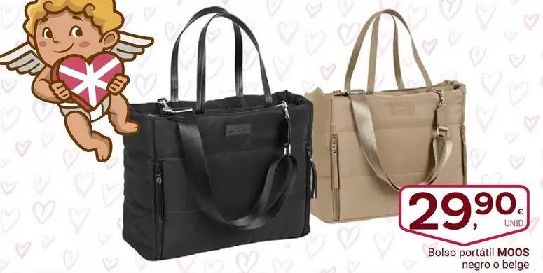 MOOS - Bolso Portatil Negro O Beige