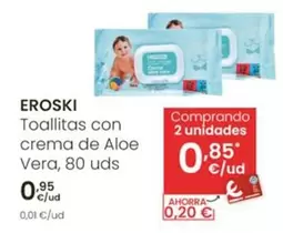 Eroski - Toallitas Con Crema De Aloe Vera