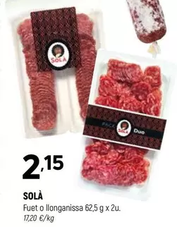 Sole - Fuet O Llonganissa