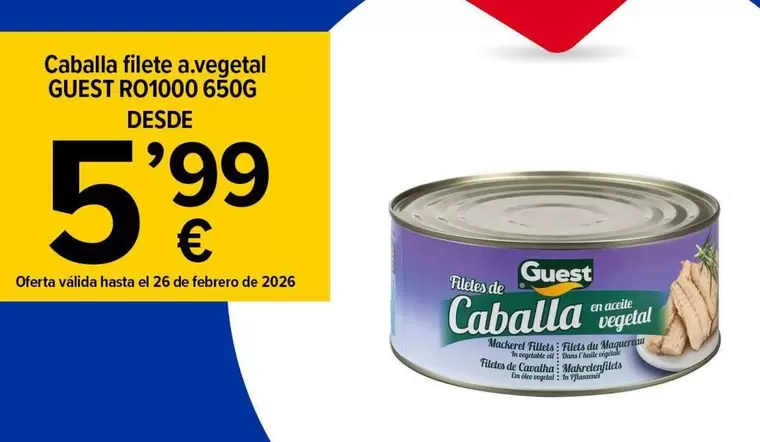 Guest - Caballa Filete A.vegetal