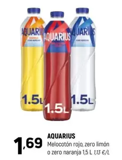 Aquarius - Melocotón Rojo, Zero Limón O Zero Naranja