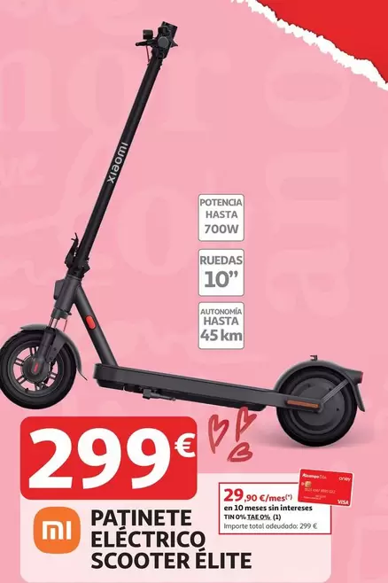 Xiaomi - Patinete Eléctrico Scooter Elite