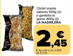 La Madrileña - Cóctel Snacks Sabores O Gambiot Al Queso