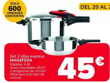 Magefesa - Set 2 Ollas Express
