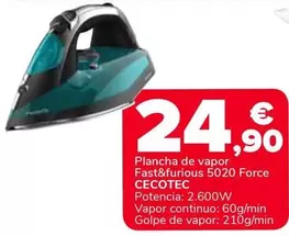 Cecotec - Plancha De Vapor Fast&Furious 5020 Force