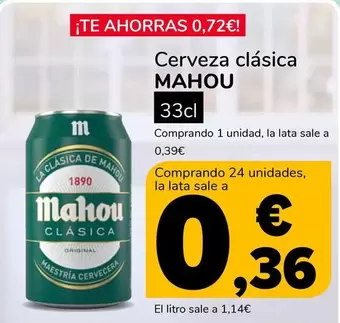 Mahou - Cerveza Clasica 33Cl