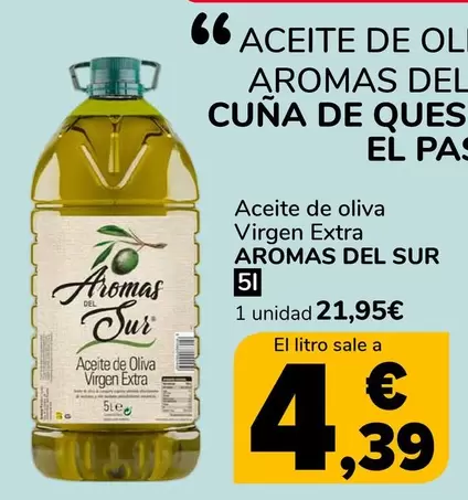 Aromas Del Sur - Aceite De Oliva Virgen Extra 5L