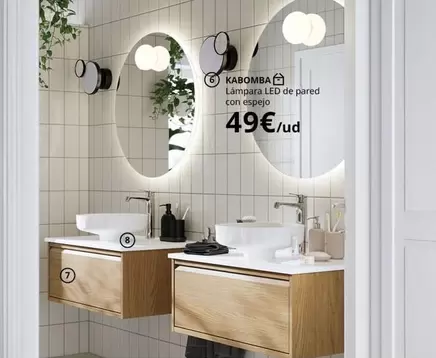 Lámpara Led De Pared Con Espejo
