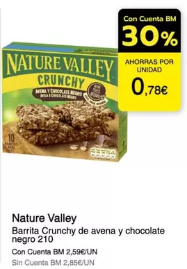 Nature - Barrita Crunchy De Avena Y Chocolate Negro 210
