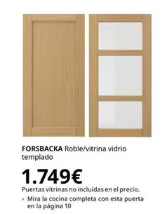 La Cocina - Forsbacka Roble/vitrina Vidrio Templado