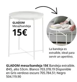 Ideal - Gladom Mesa/bandeja