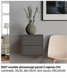 51 - Eket Mueble Almacenaje Pared 2 Cajones