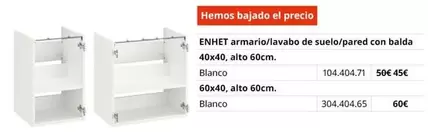 Blanco - Enhet Armario/lavabo De Suelo/pared Con Balda