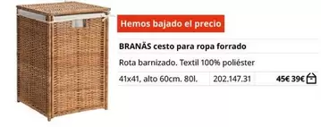 Branas Cesto Para Ropa Forrado
