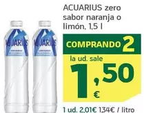 Aquarius - Zero Sabor Naranja O Limon