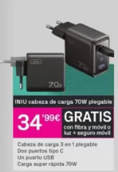 3 en 1 - Cabeza De Carga 3 En 1 Plegable