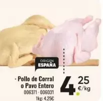 origen - Pollo De Corral O Pavo Entero