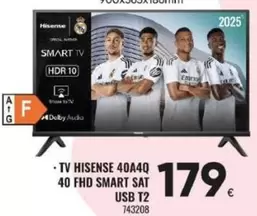 Hisense - Tv 40A4Q 40 Fhd Smart Sat Usb T2