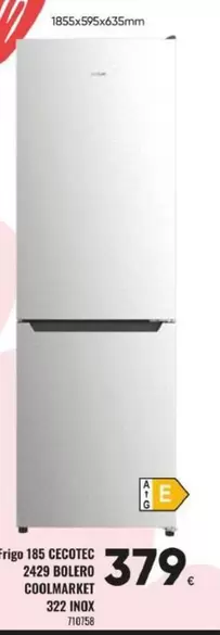 Cecotec - Frigo 185 2429 Bolero Coolmarket 322 Inox