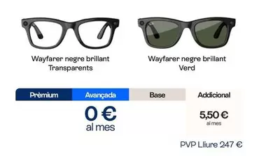 Ray-Ban - Wayfarer Negre Brillant Transparents