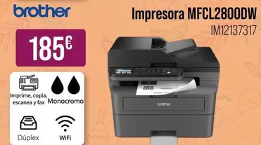 Brother - Impresora MFCL2800DW