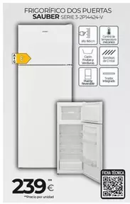 Sauber - Frigorifico Dos Puertas