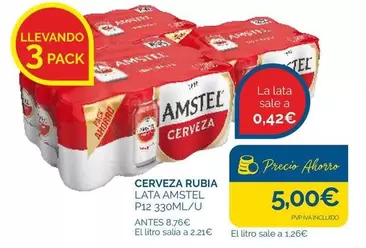Amstel - Cerveza Rubia