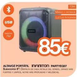 infiniton - Altavoz Portatil