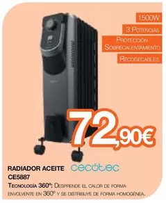Cecotec - Radiador Aceite 