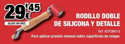 Rodillo Doble De Silicona Y Detalle