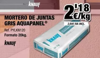 Knauf - Mortero De Juntas Gris Aquapanel