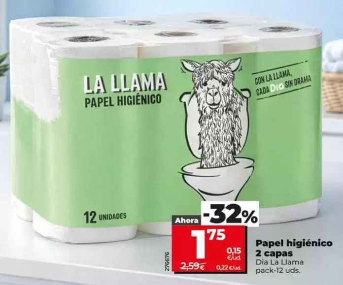 Dia La Llama - Papel Higiénico 2 Capas 