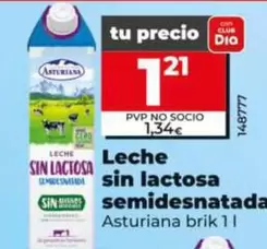 Asturiana - Leche Sin Lactosa Semidesnatada