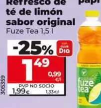 Fuze Tea - Refresco De Té De Limón Sabor Original 