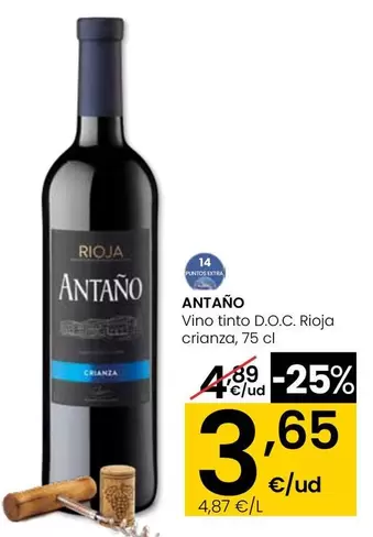 De Antaño - Vino Tinto D.O.C. Rioja Crianza