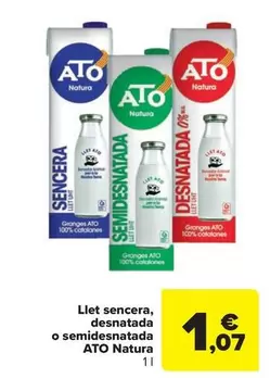 ATO - Llet sencera, desnatada o semidesnatada