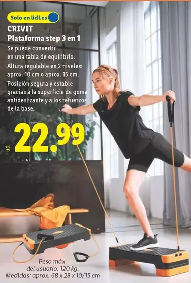 Crivit - Plataforma Step 3 En 1