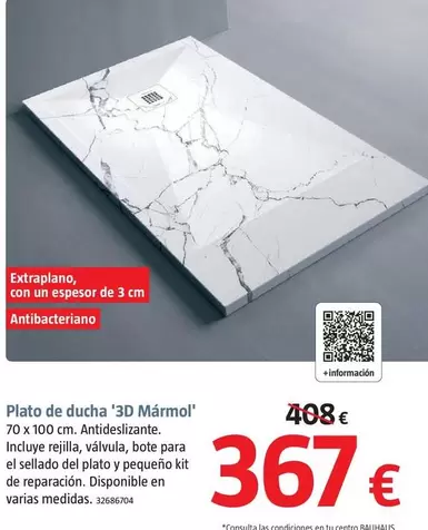Plato Ducha '3D Marmol'
