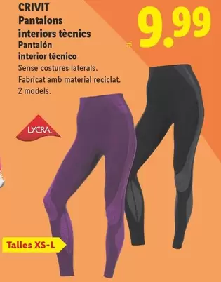 Crivit - Pantalón Interior Técnico 