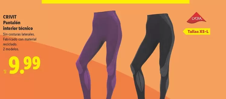 Crivit - Pantalón Interior Técnico 