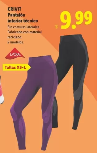 Crivit - Pantalón Interior Técnico 