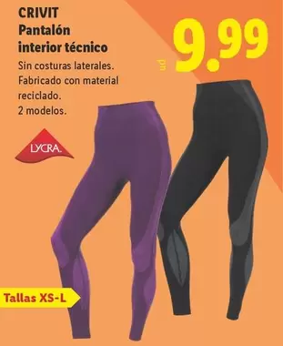 Crivit - Pantalón Interior Técnico