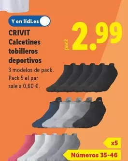 Crivit - Calcetines Tobilleros Deportivos