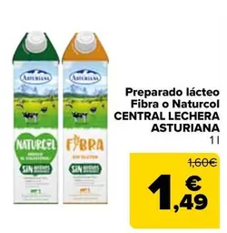 Central Lechera Asturiana - Preparado Lácteo Fibra O Naturcol 