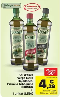 Coosur - Oli D'oliva Verge Extra Hojiblanca, Picual O Arbequina