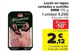 mrm - Lacón en tapas cortadas a cuchillo