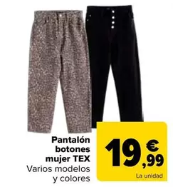 Tex - Pantalón Botones Mujer