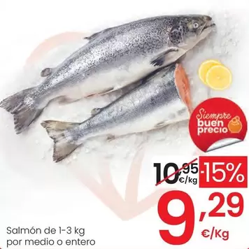Salmón De 1-3 Kg Por Medio O Entero